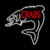 Crabs With Fish Logo Enseigne Néon