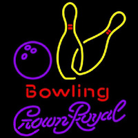 Crown Royal Bowling Yellow Beer Sign Enseigne Néon