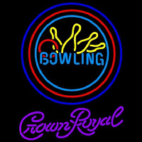 Crown Royal Bowling Yellow Blue Beer Sign Enseigne Néon