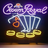 Crown Royal Poker Chips Enseigne Néon