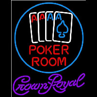 Crown Royal Poker Room Beer Sign Enseigne Néon