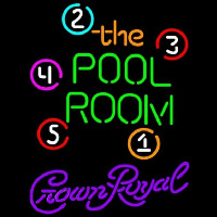 Crown Royal Pool Room Billiards Beer Sign Enseigne Néon