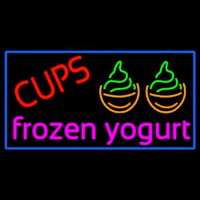 Cups Frozen Yogurt Enseigne Néon