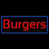 Cursive Burgers With Border Enseigne Néon