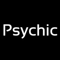 Cursive White Psychic Enseigne Néon