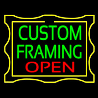 Custom Framing Open With Border Enseigne Néon