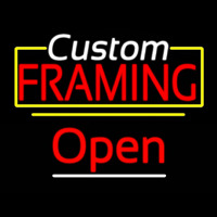 Custom Framing Open Yellow Line Enseigne Néon