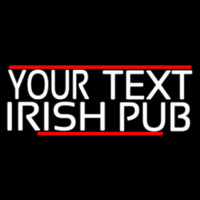 Custom Irish Pub With Red Line Enseigne Néon