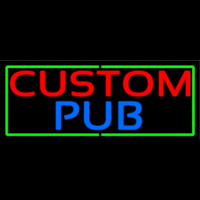 Custom Pub With Green Border Enseigne Néon