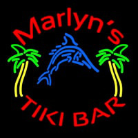 Custom Tiki Bar With Shark and Two Enseigne Néon