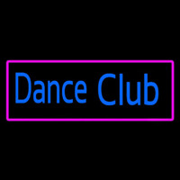 Dance Club With Pink Border Enseigne Néon