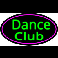 Dance Club With Pink Border Enseigne Néon