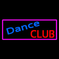 Dance Club With Pink Border Enseigne Néon