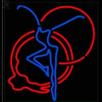 Dance Girl Logo Enseigne Néon