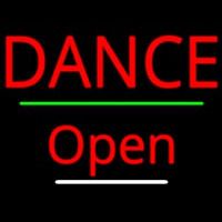 Dance Open Green Line Enseigne Néon