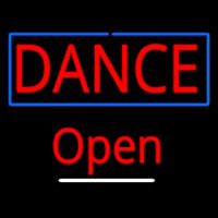 Dance Open White Line Enseigne Néon