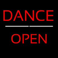 Dance Open White Line Enseigne Néon