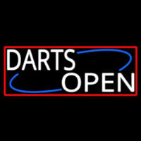 Darts Open With Red Border Enseigne Néon