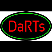 Darts Oval With Green Border Enseigne Néon