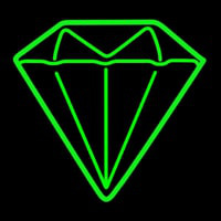 Diamond Green Logo Enseigne Néon