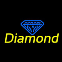 Diamond Yellow Blue Logo Enseigne Néon