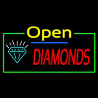 Diamonds Open Enseigne Néon