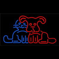 Dog Cat Logo Enseigne Néon