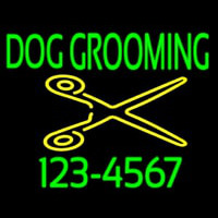 Dog Grooming With Phone Number Enseigne Néon
