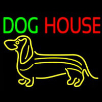 Dog House With Logo Enseigne Néon
