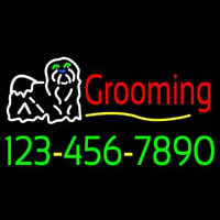 Dog Logo Grooming Phone Number Enseigne Néon