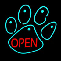 Dog Open Logo 4 Enseigne Néon