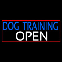 Dog Training Open With Red Border Enseigne Néon