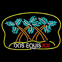 Dos Equis X  Plam Tree Beer Sign Enseigne Néon