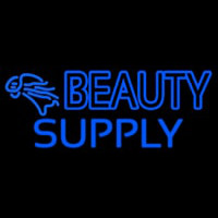 Double Stroke Blue Beauty Supply Enseigne Néon