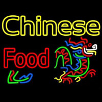 Double Stroke Chinese Food Logo Enseigne Néon