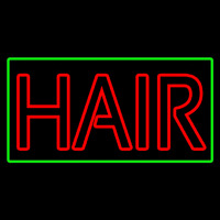 Double Stroke Hair With Green Border Enseigne Néon