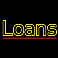 Double Stroke Loans With Red Line Enseigne Néon