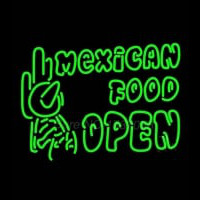 Double Stroke Mexican Food Open Enseigne Néon