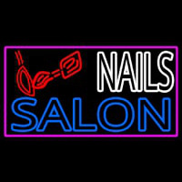 Double Stroke Nail Salon Logo Enseigne Néon