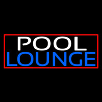 Double Stroke Pool Lounge With Red Border Enseigne Néon
