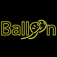Double Stroke Yellow Balloon Enseigne Néon