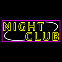 Double Stroke Yellow Night Club Pink Border Enseigne Néon