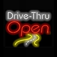 Drive - Thru Open Coffee Enseigne Néon
