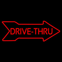 Drive Thru With Arrow Enseigne Néon