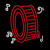 Drum Musical Note Logo Enseigne Néon