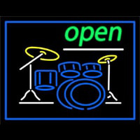 Drum Open Enseigne Néon