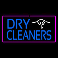 Dry Cleaners Logo Rectangle Pink Enseigne Néon