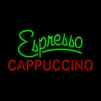 Espresso Cappuccino Enseigne Néon