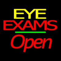 Eye E ams Open Green Line Enseigne Néon