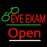 Eye E ams Open Yellow Line Enseigne Néon